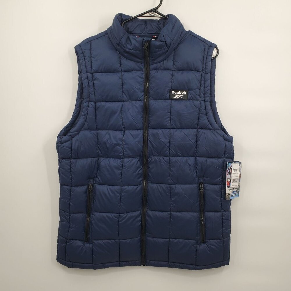 Reebok Glacier Shield Puffer Vest Men Size Large NWT Full Zip Lightweight